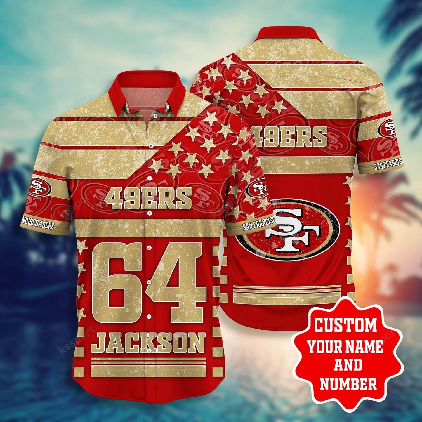 San Francisco 49ers Personalized Shirt and Shorts BG245