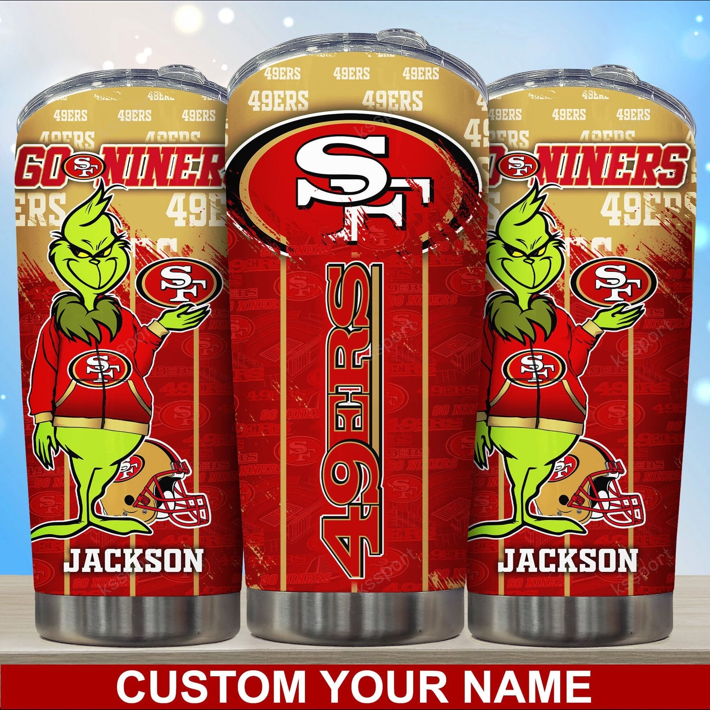 San Francisco 49ers Personalized Tumbler BG115