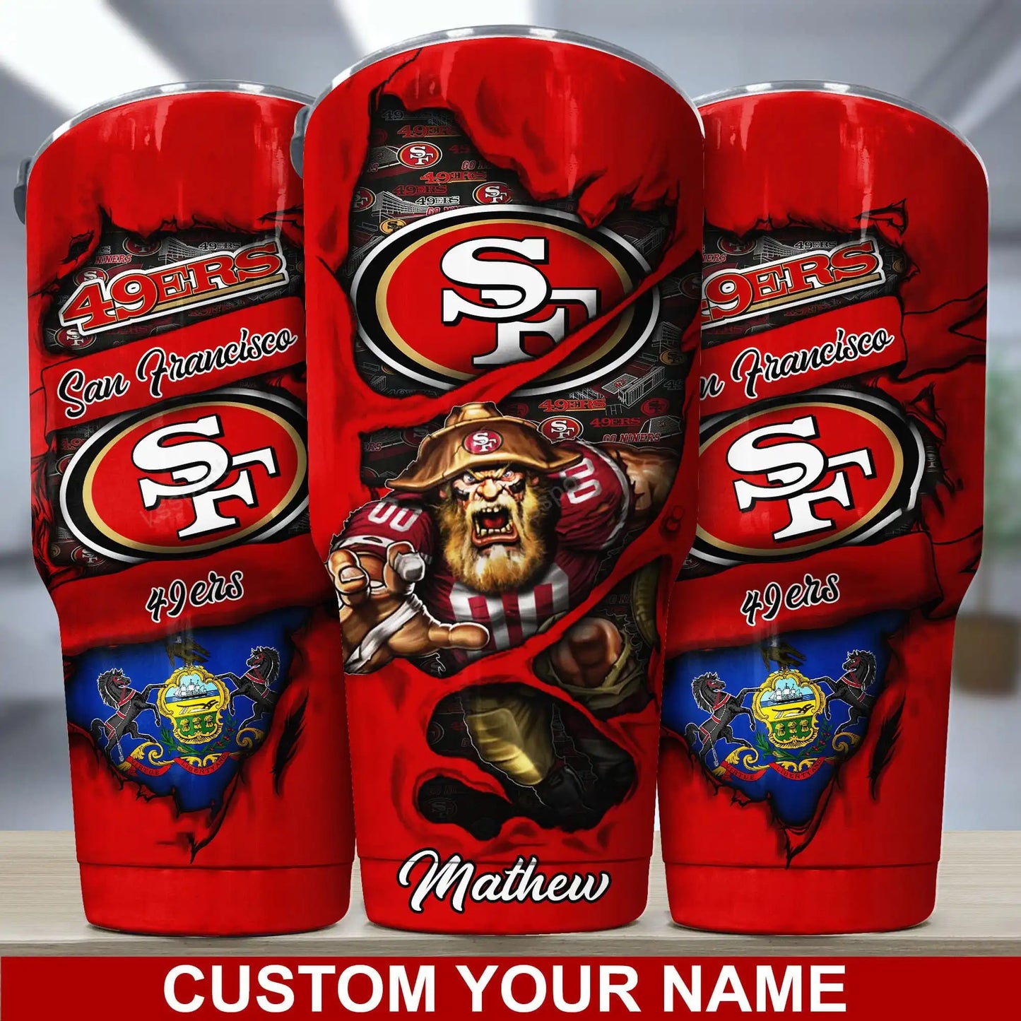 San Francisco 49ers Personalized Tumbler BG247