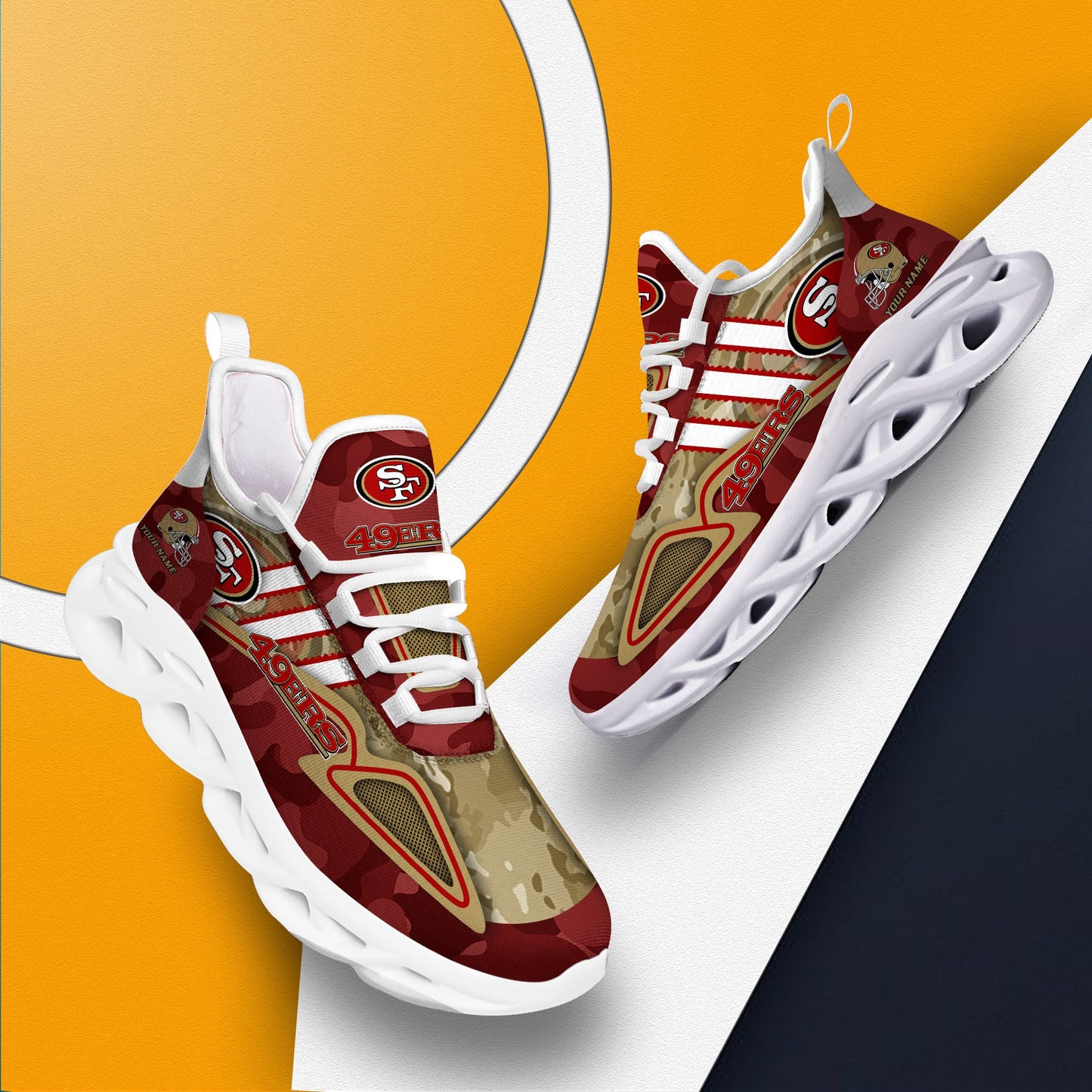 San Francisco 49ers Personalized Yezy Running Sneakers BB259