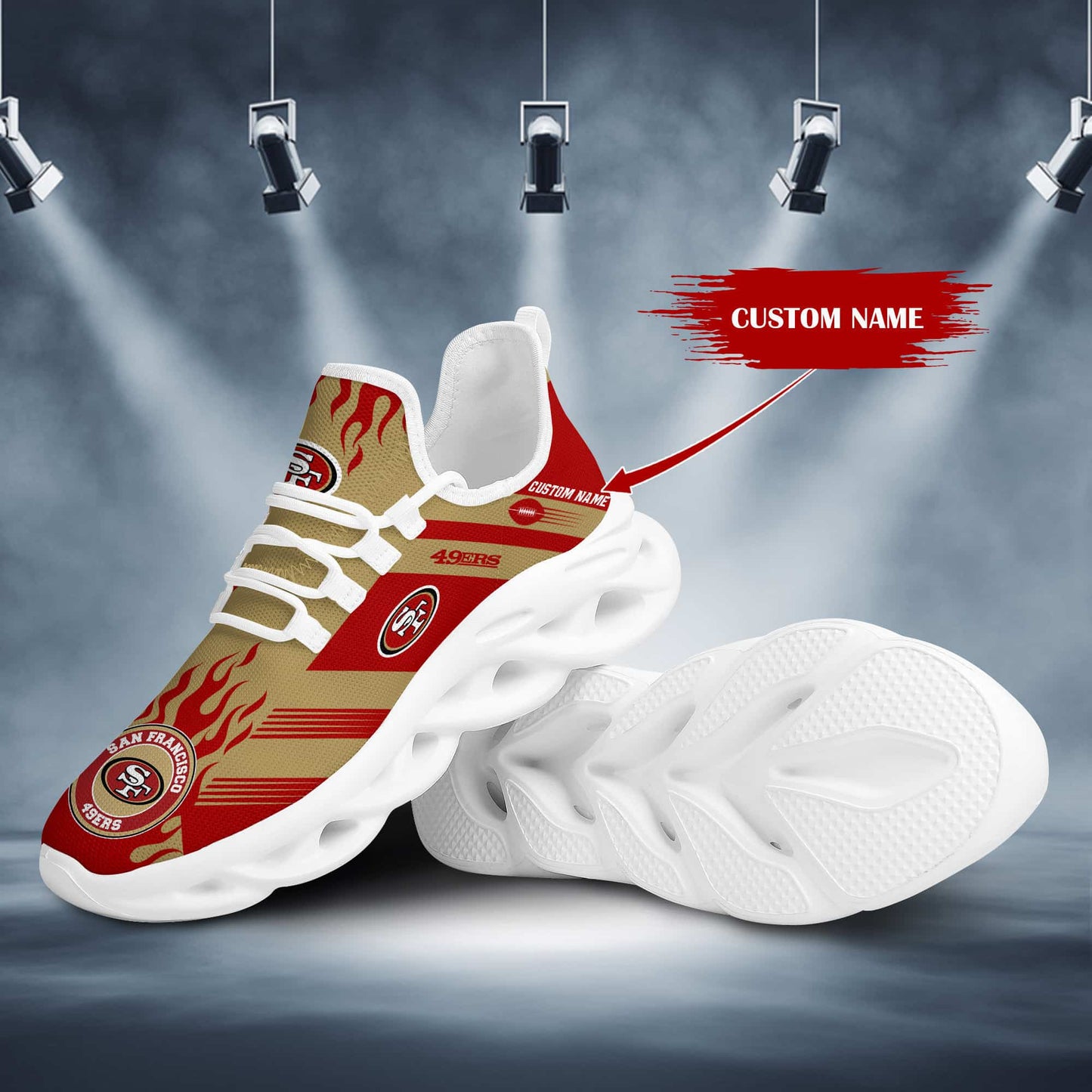San Francisco 49ers Personalized Yezy Running Sneakers BB582