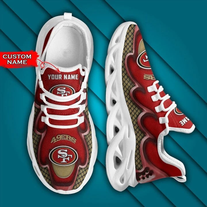 San Francisco 49ers Personalized Yezy Running Sneakers BG421