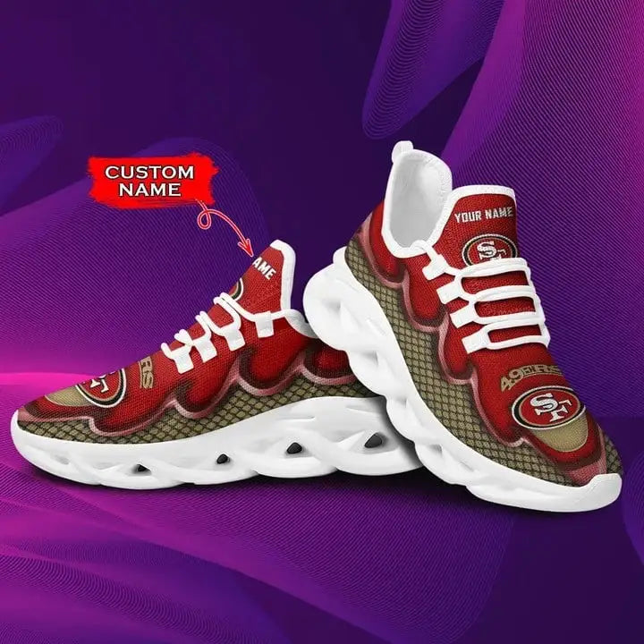 San Francisco 49ers Personalized Yezy Running Sneakers BG421