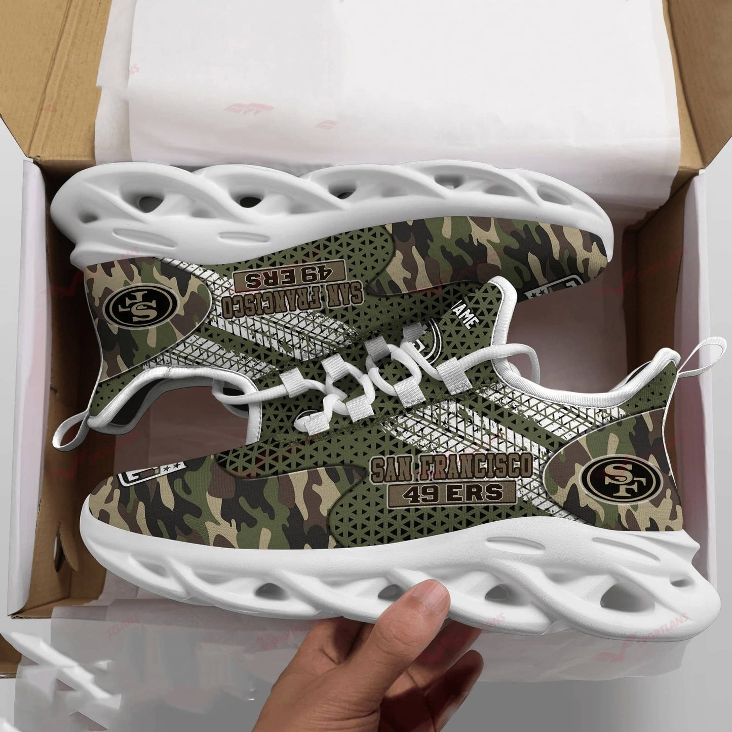 San Francisco 49ers Personalized Yezy Running Sneakers SPD617