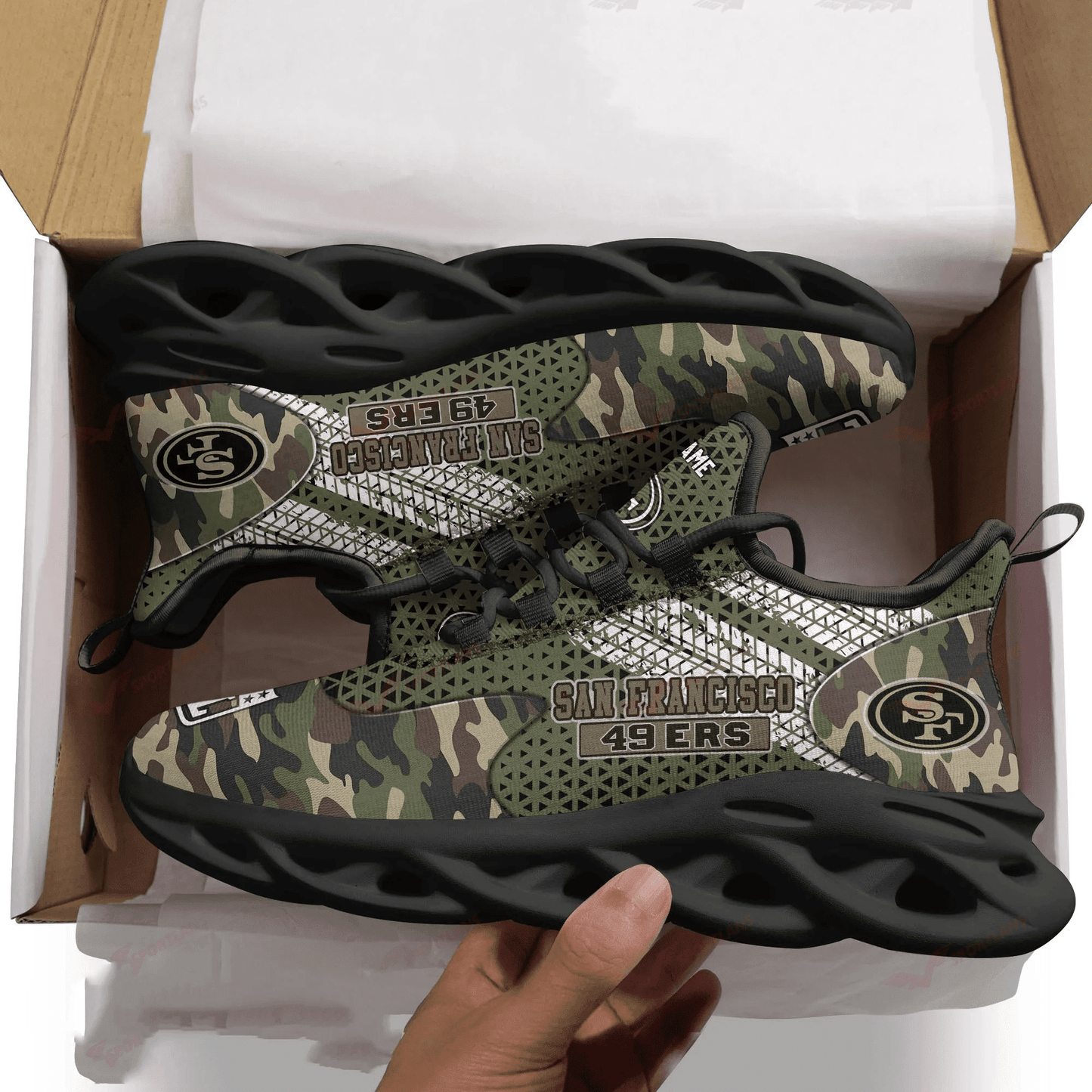 San Francisco 49ers Personalized Yezy Running Sneakers SPD617