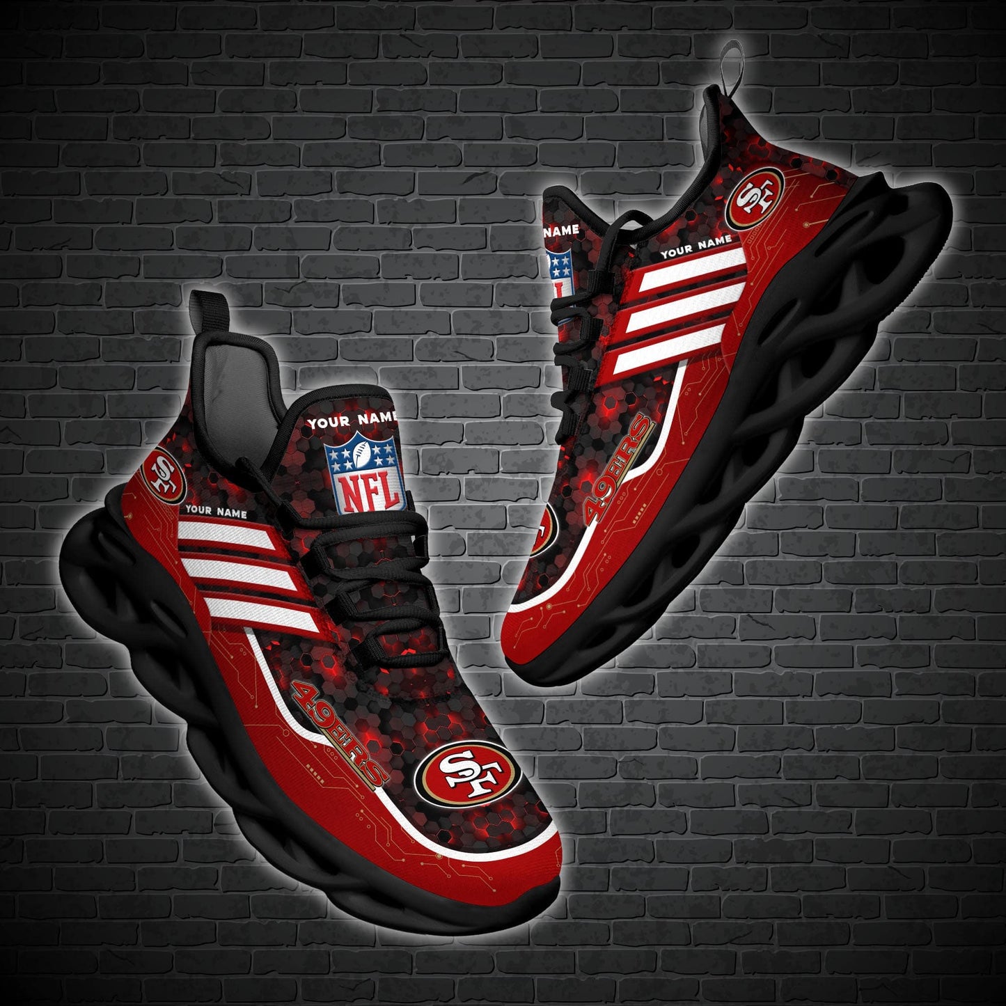 San Francisco 49ers Personalized Yezy Running Sneakers SPD666