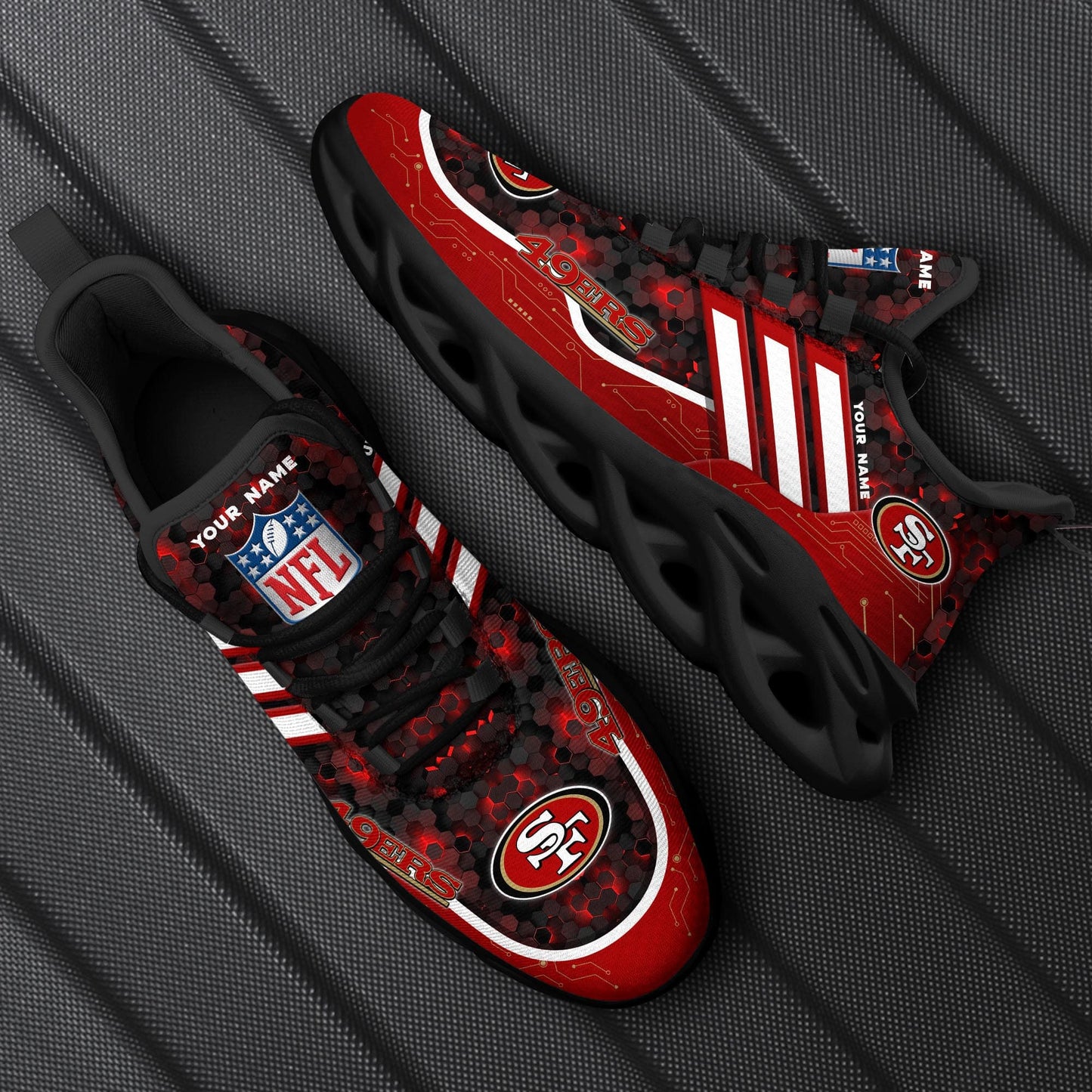 San Francisco 49ers Personalized Yezy Running Sneakers SPD666