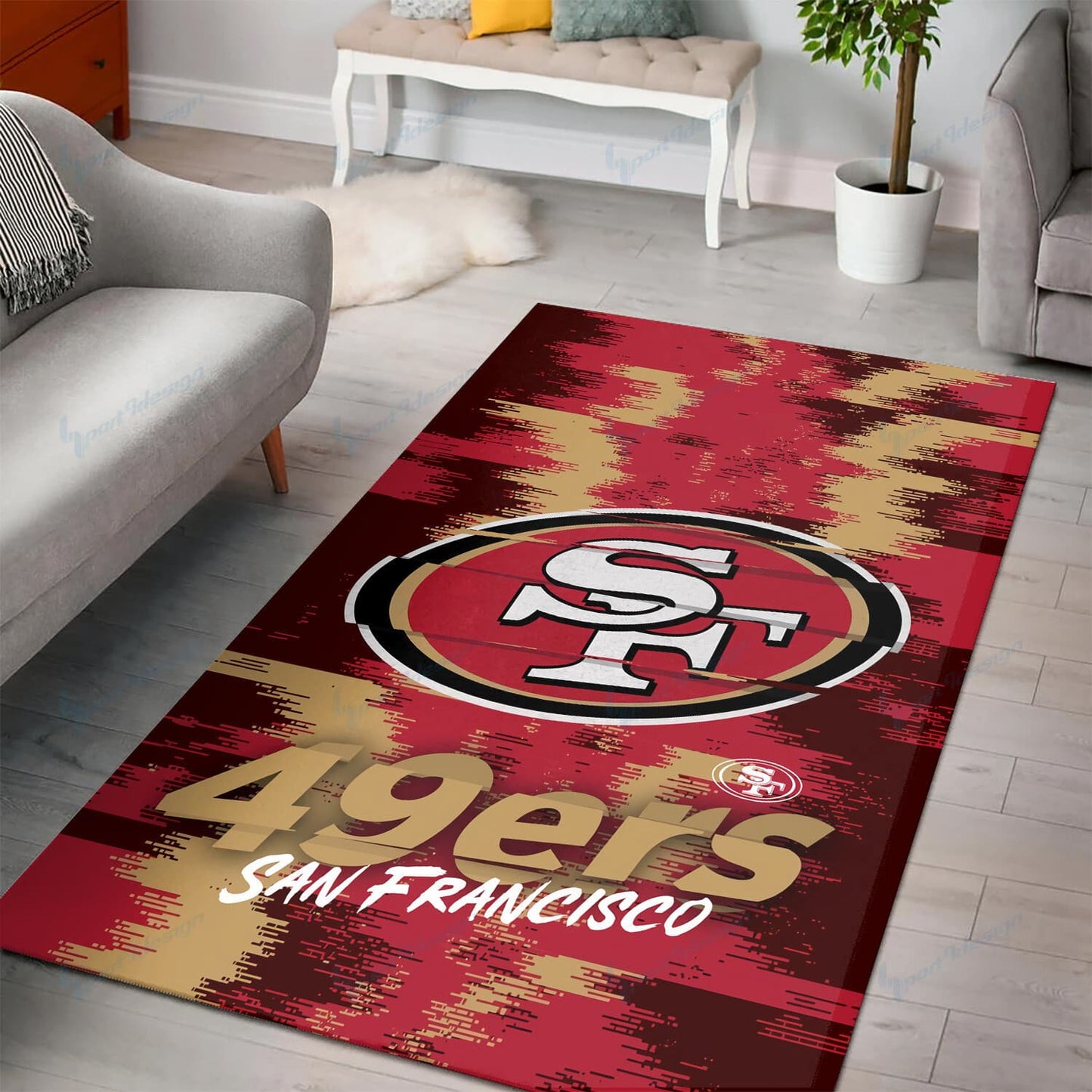 San Francisco 49ers Premium Rectangle Rug 15