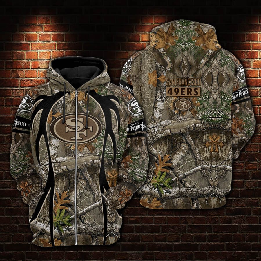 San Francisco 49ers Realtree Hunting Camo Limited Hoodie S578