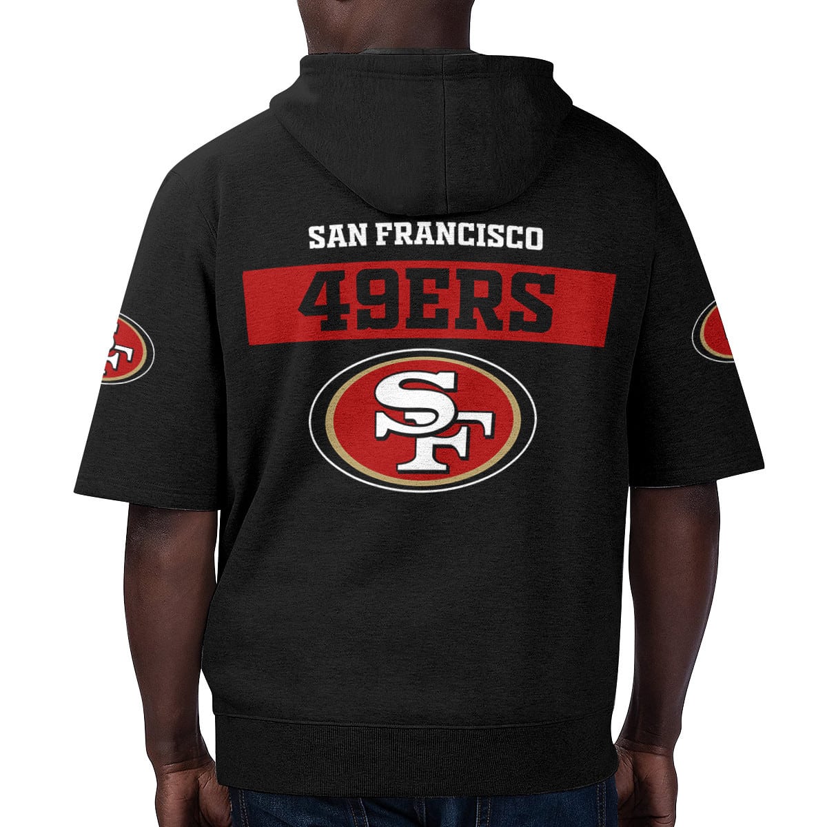 San Francisco 49ers Short Sleeve Hoodie BG07