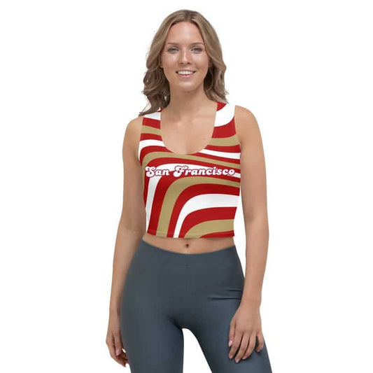 San Francisco 49ers Swirl Print Crop Top