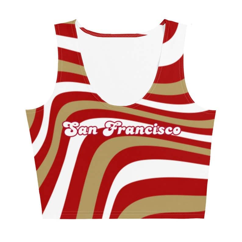 San Francisco 49ers Swirl Print Crop Top