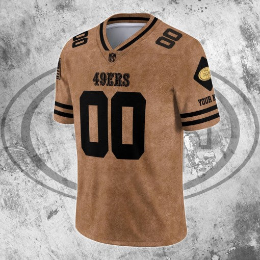 San Francisco 49ers Personalized V-neck Football Jersey Sport Gifts For Fan AZCVFJ092