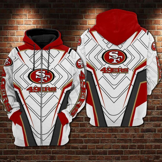San Francisco 49ers White Fashion Hoodie