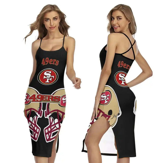San Francisco 49ers Women’s Back Cross Cami Dress 02