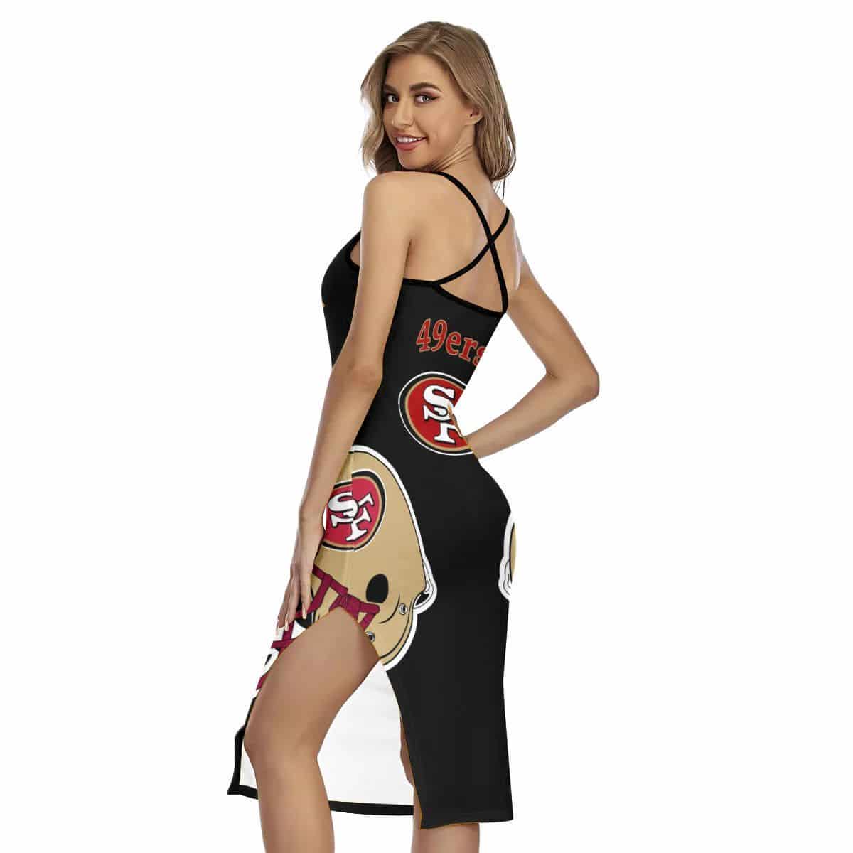 San Francisco 49ers Women’s Back Cross Cami Dress 02