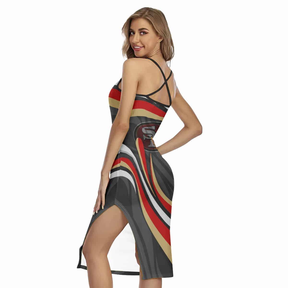San Francisco 49ers Women’s Back Cross Cami Dress 09