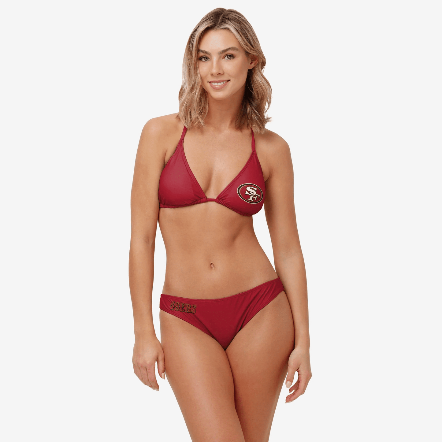 San Francisco 49ers Womens Solid Logo Bikini