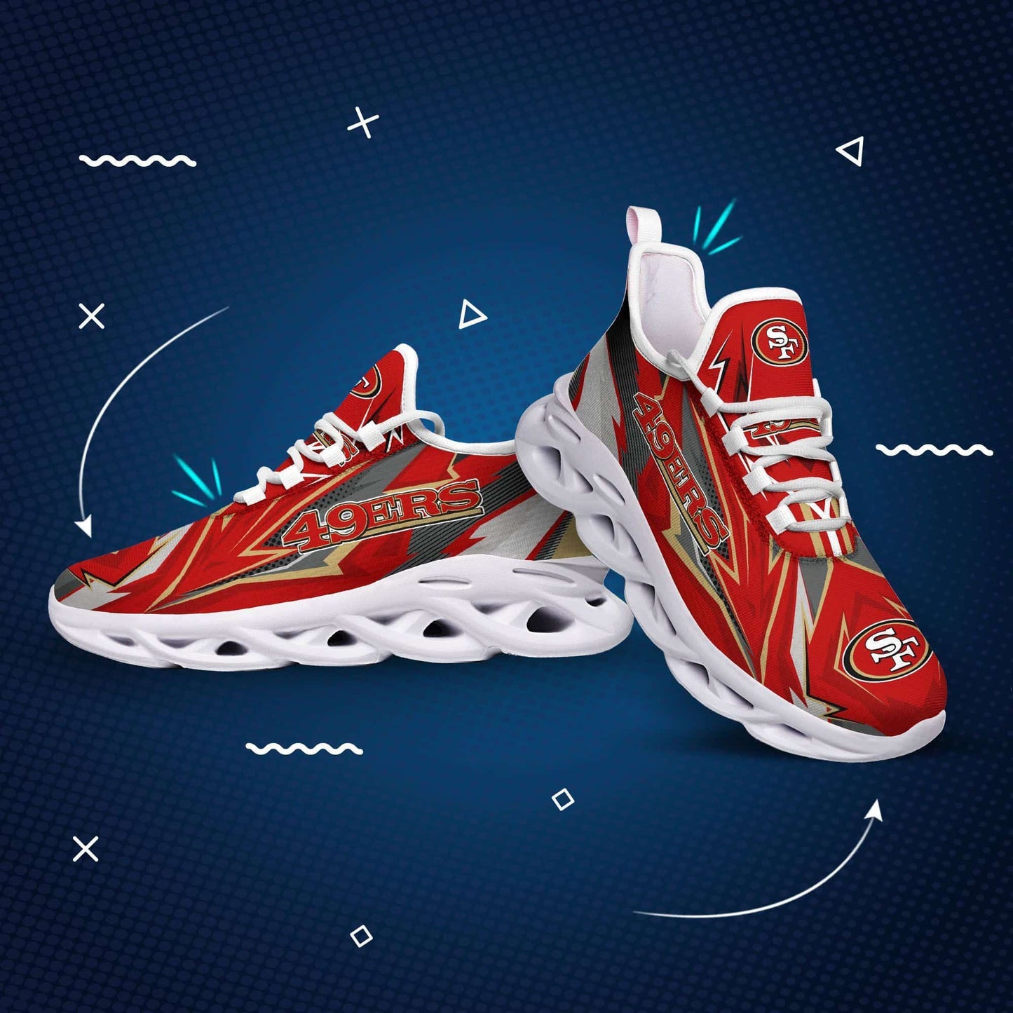 San Francisco 49ers Yezy Running Sneakers 178