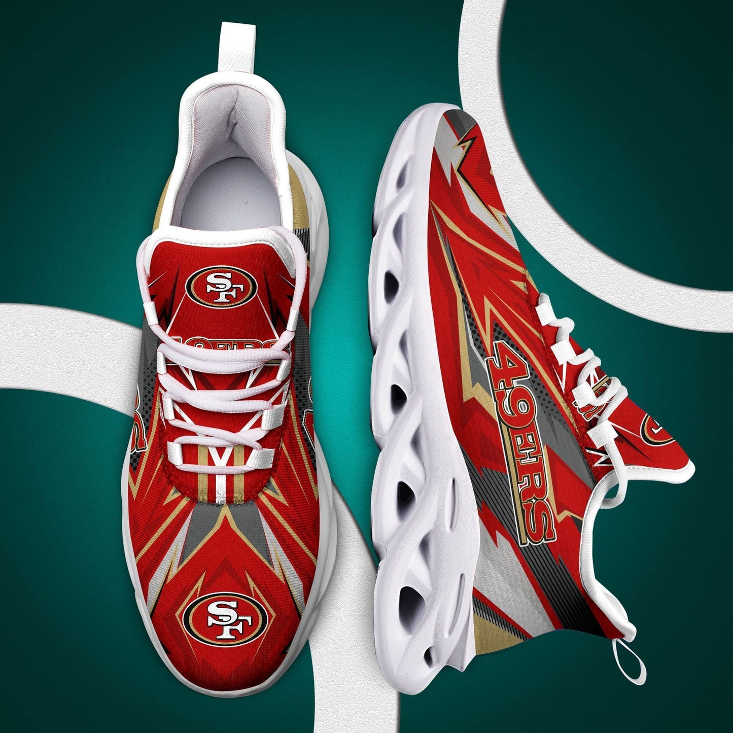 San Francisco 49ers Yezy Running Sneakers 178