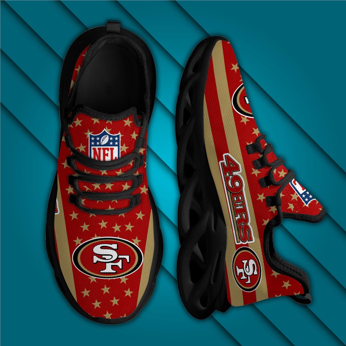 San Francisco 49ers Yezy Running Sneakers 55
