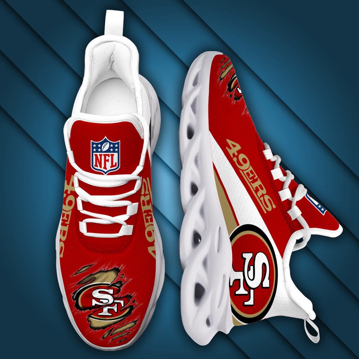 San Francisco 49ers Yezy Running Sneakers 952