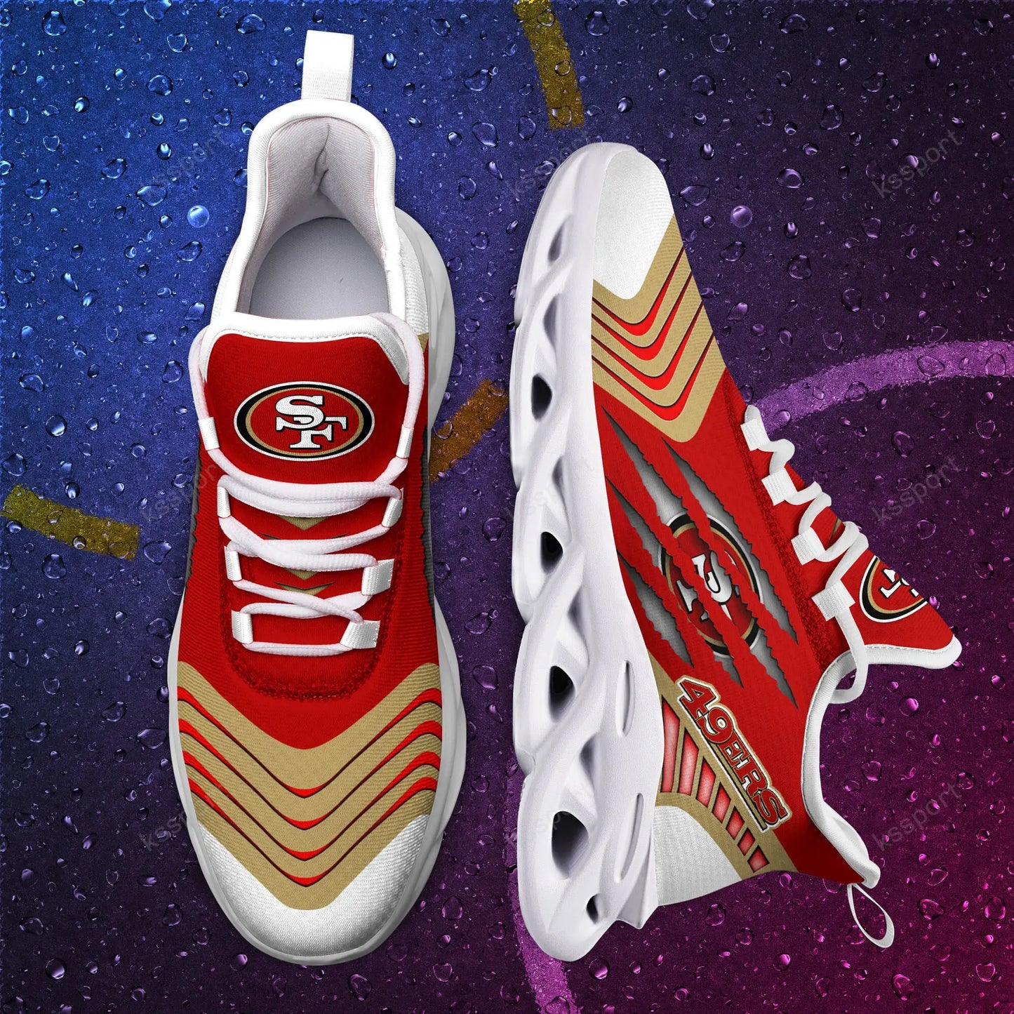 San Francisco 49ers Yezy Running Sneakers BB405