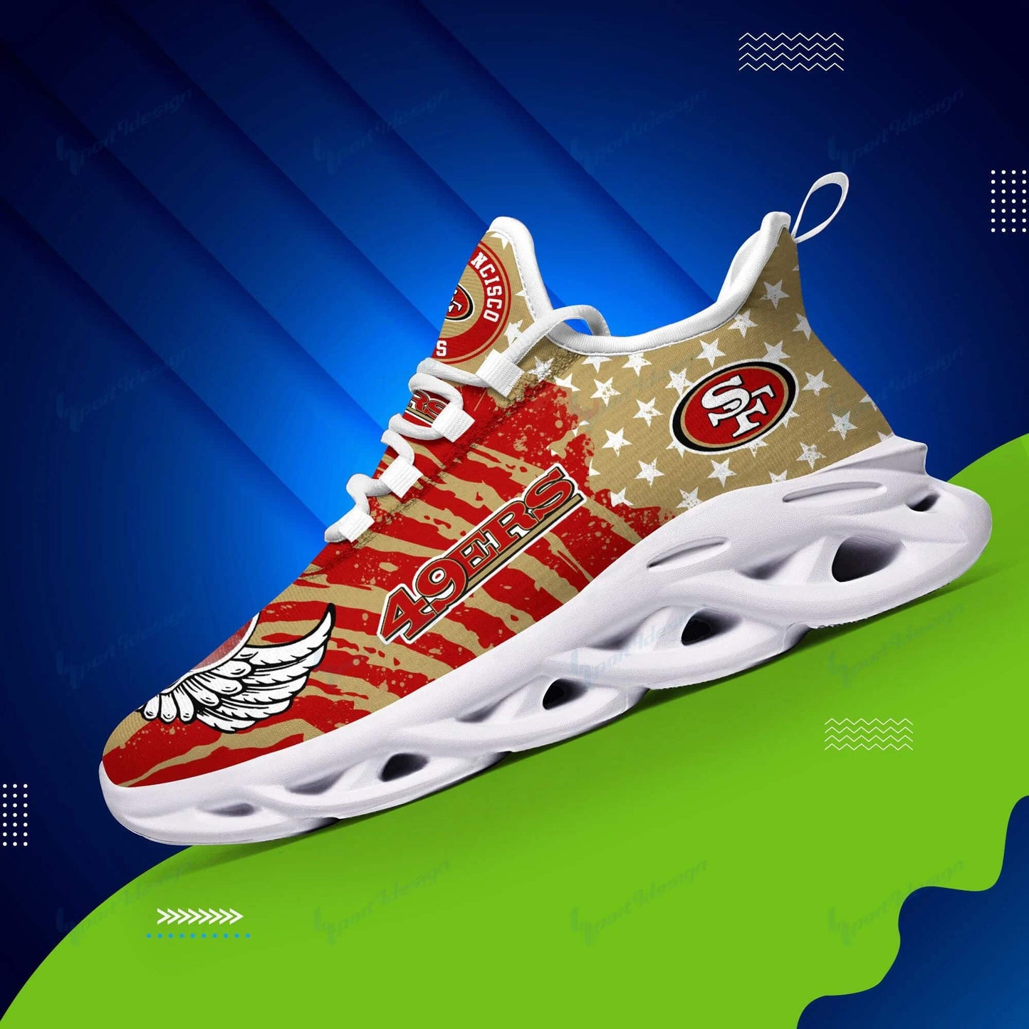 San Francisco 49ers Yezy Running Sneakers BB774