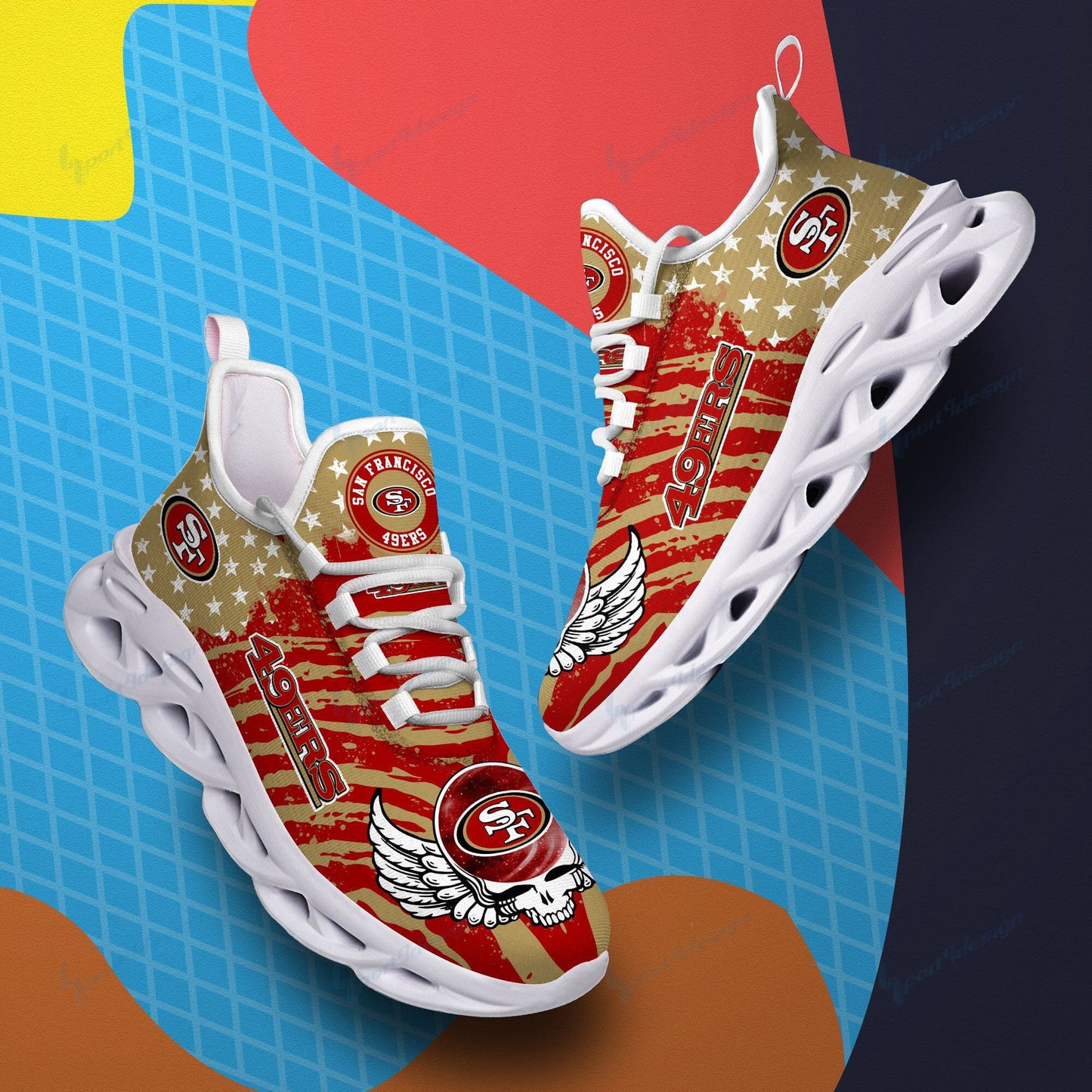 San Francisco 49ers Yezy Running Sneakers BB774
