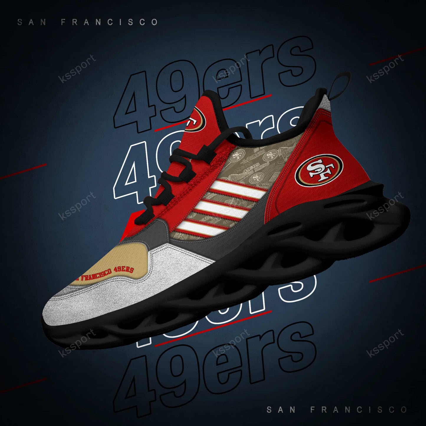 San Francisco 49ers Yezy Running Sneakers BG735