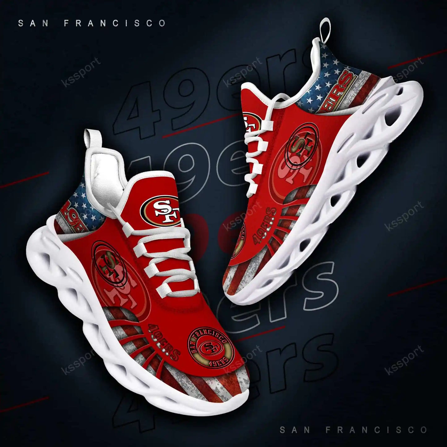 San Francisco 49ers Yezy Running Sneakers BG831