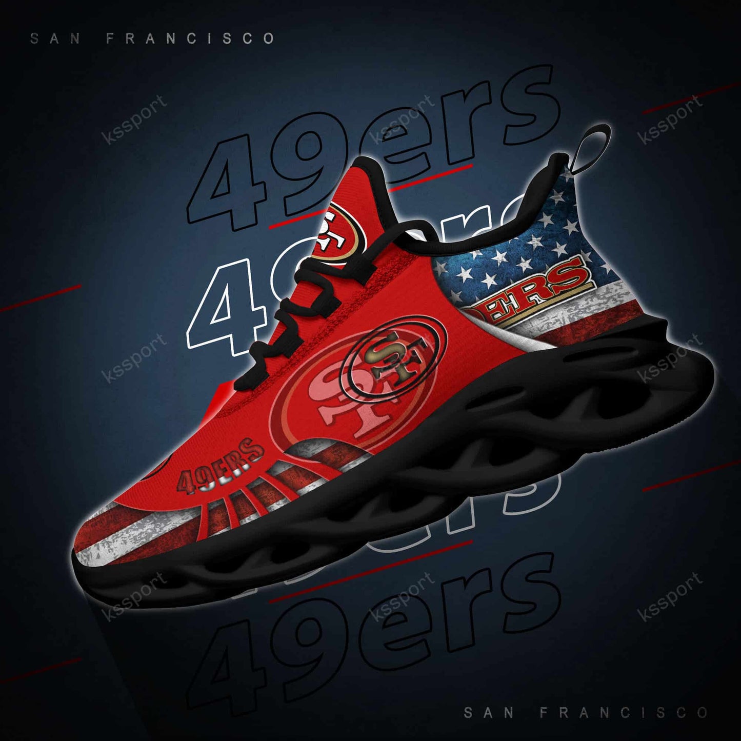 San Francisco 49ers Yezy Running Sneakers BG831