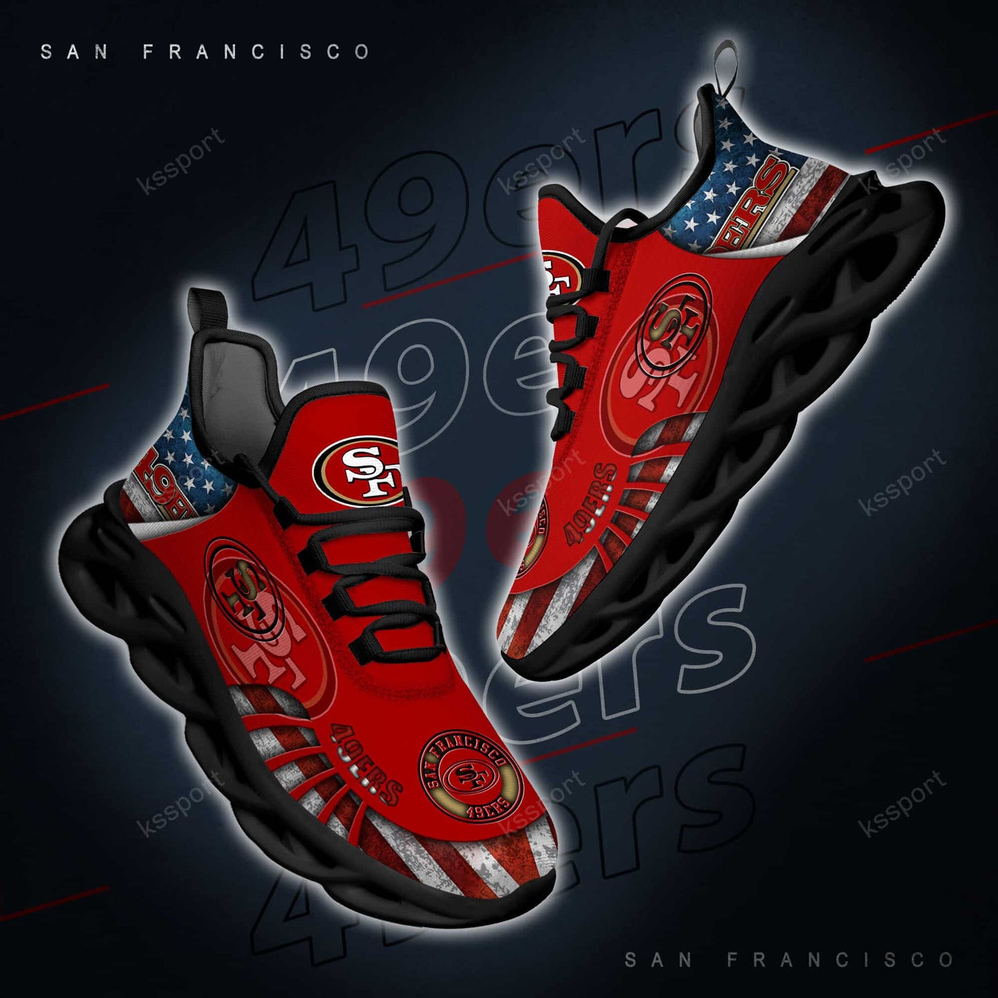 San Francisco 49ers Yezy Running Sneakers BG831