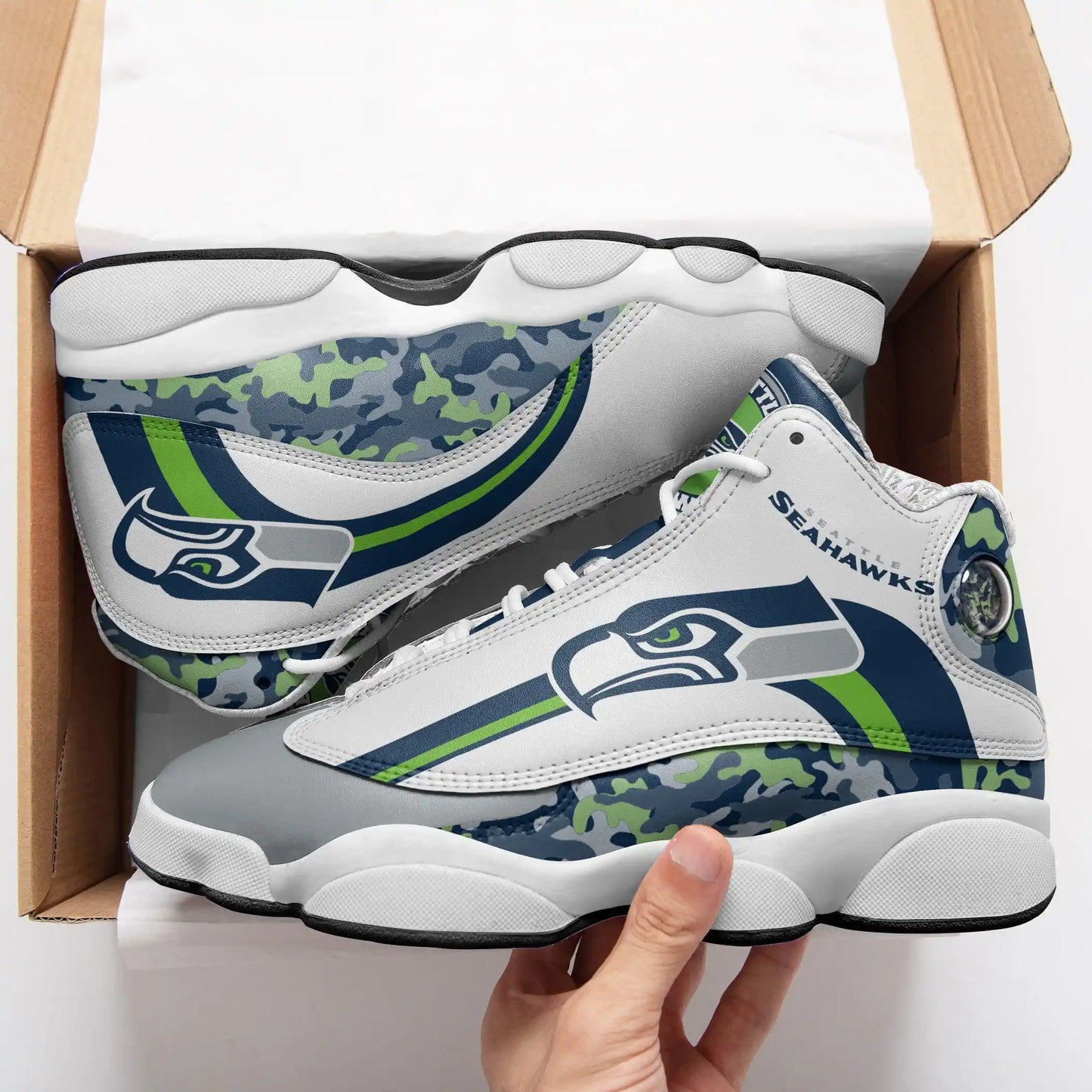 Seattle Seahawks Air JD13 Sneakers 664