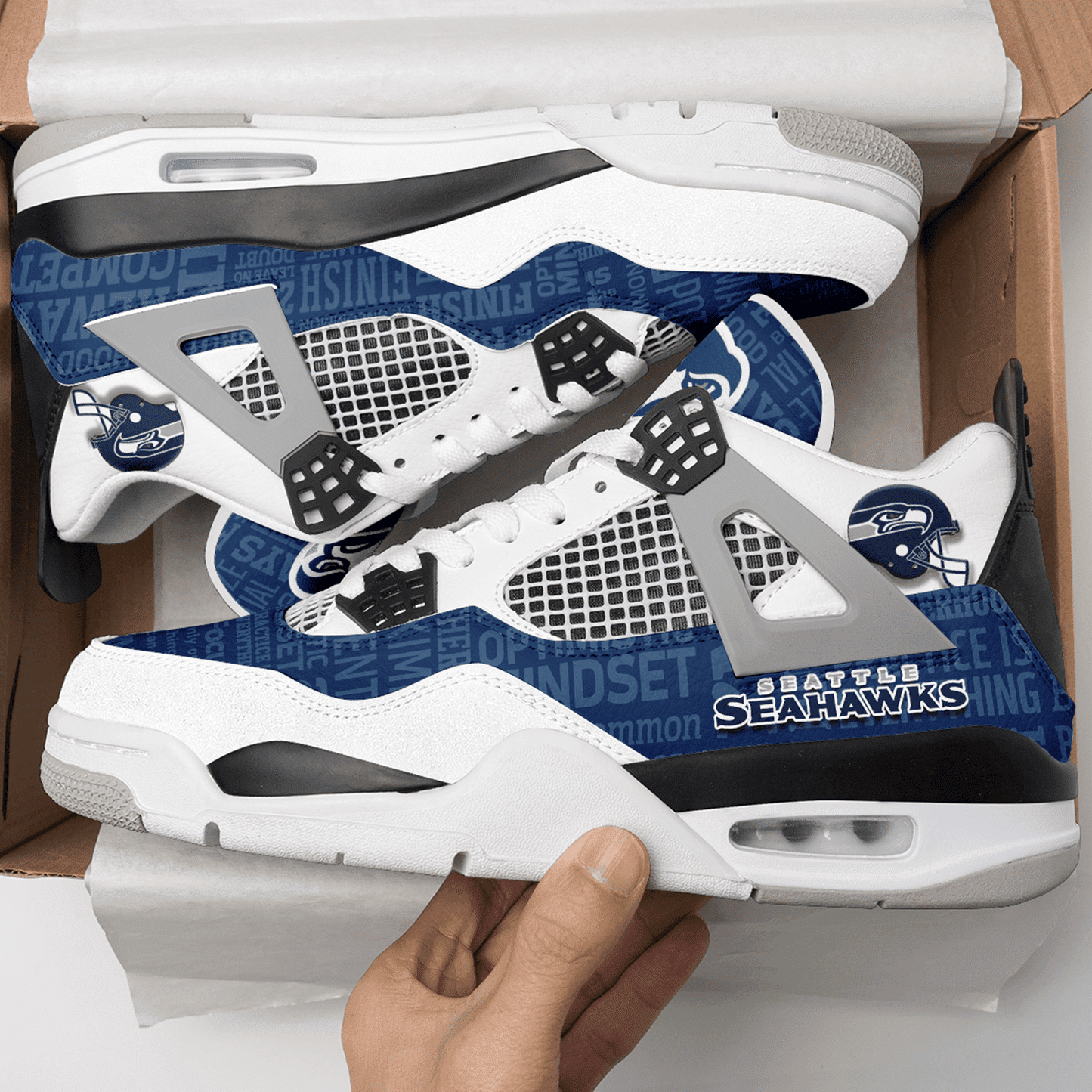 Seattle Seahawks AJ4 Sneakers BG21