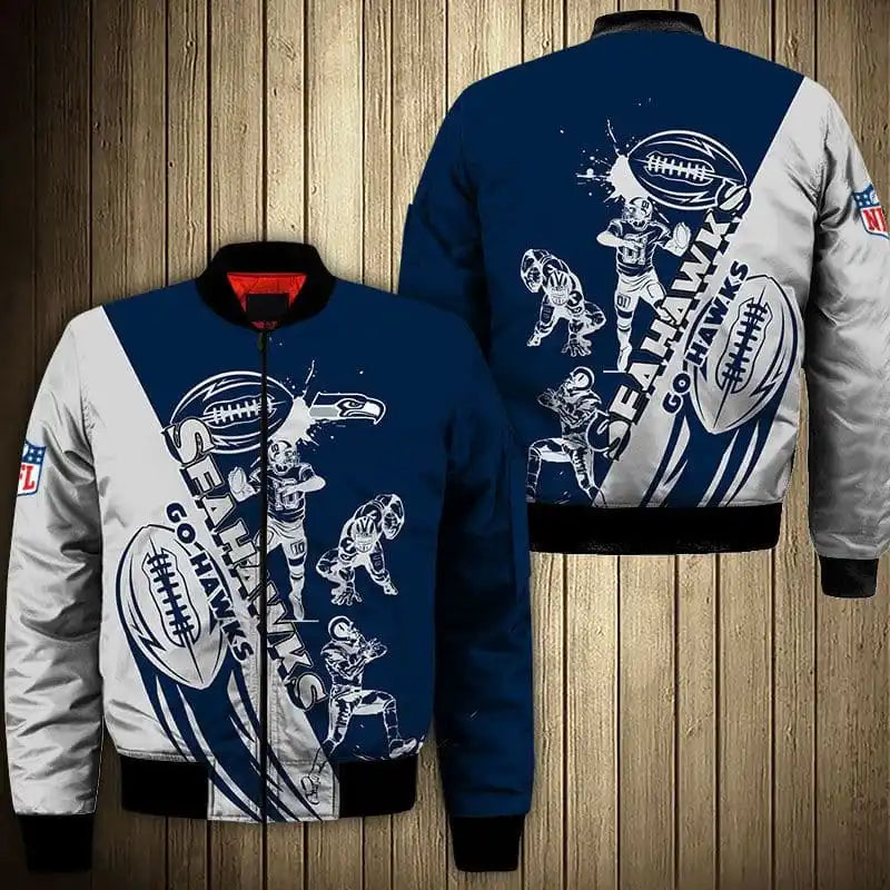 Seattle Seahawks Jacket Cartoon Athlete Ball Star