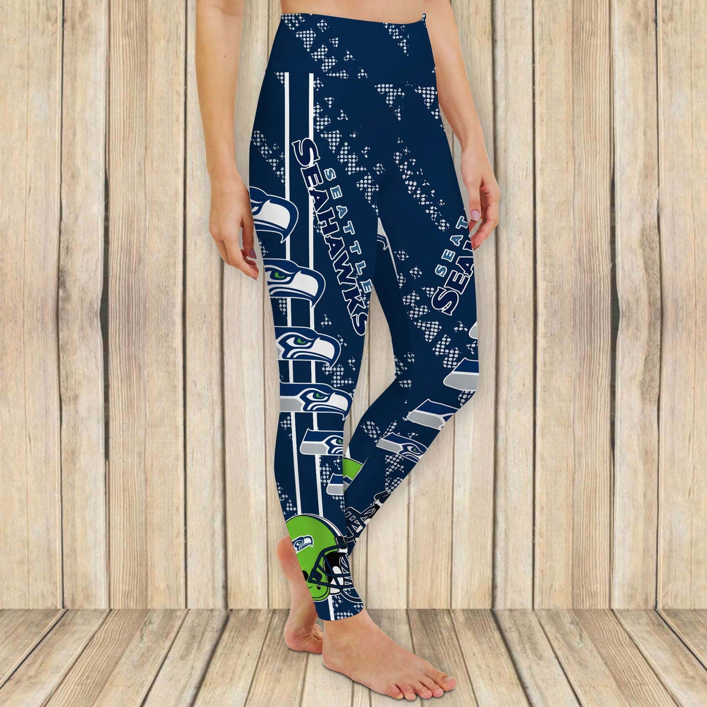 Seattle Seahawks Leggings And Criss Cross Tank Top BG27