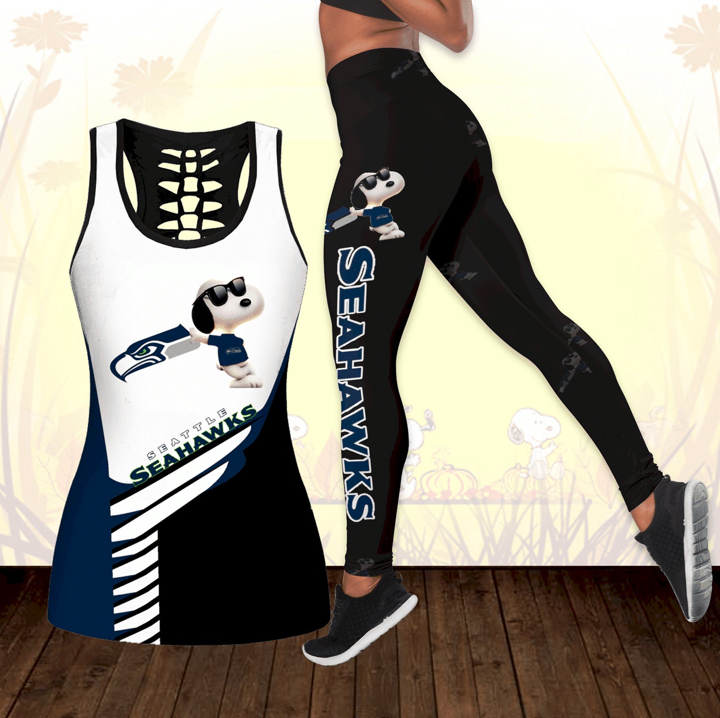 Seattle Seahawks Leggings And Tank Top BG150