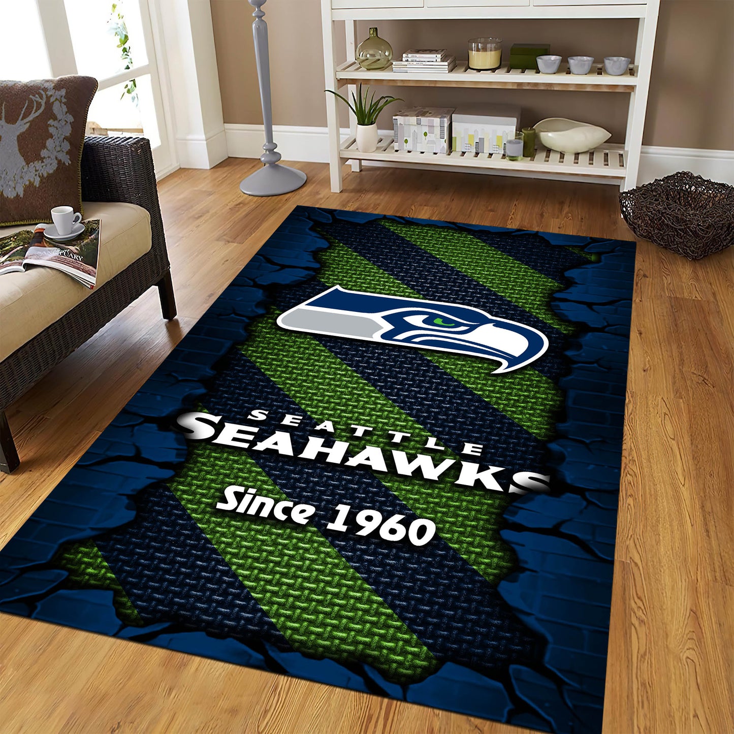 Seattle Seahawks Rectangle Rug BGRERUG150