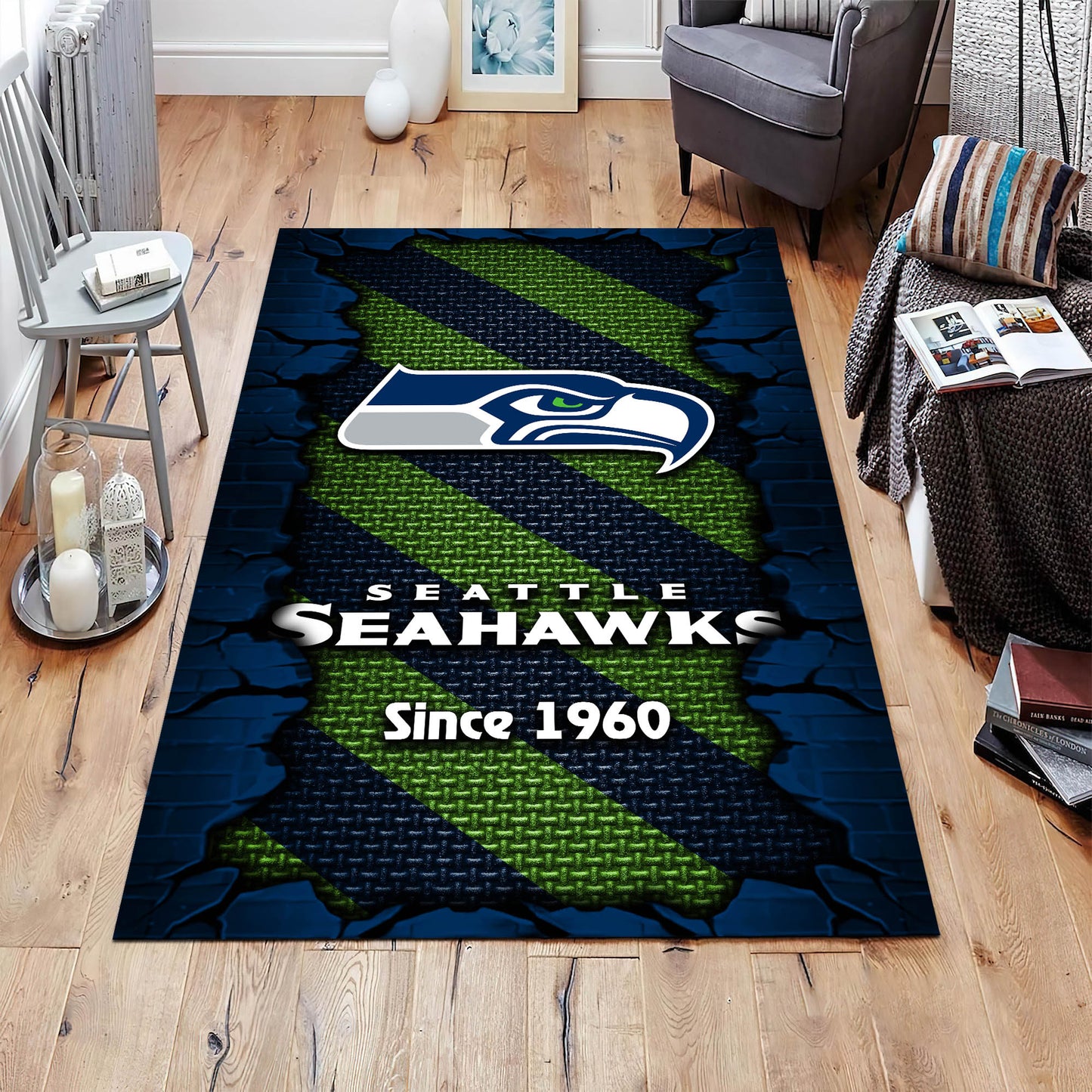 Seattle Seahawks Rectangle Rug BGRERUG150
