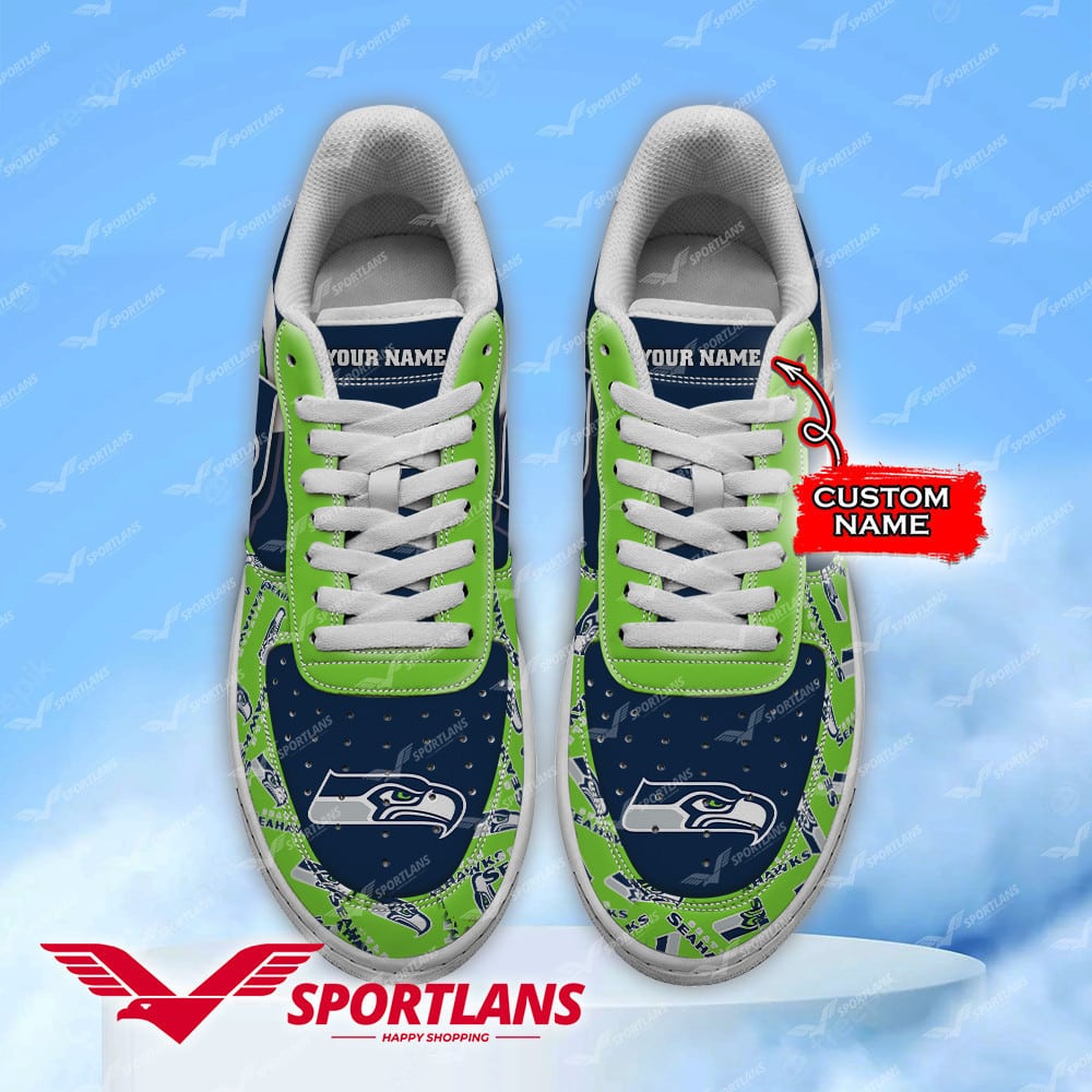 Seattle Seahawks NFL Personalized Air Force 1 Shoes