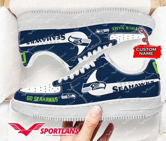 Seattle Seahawks NFL Personalized Air Force 1 Shoes