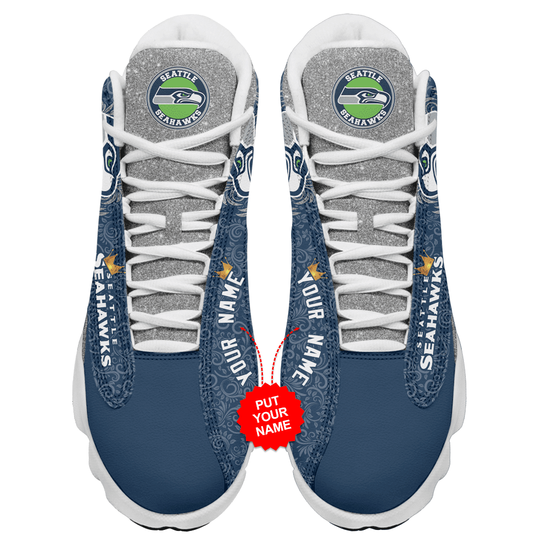 Seattle Seahawks Personalized AJD13 Sneakers 1062