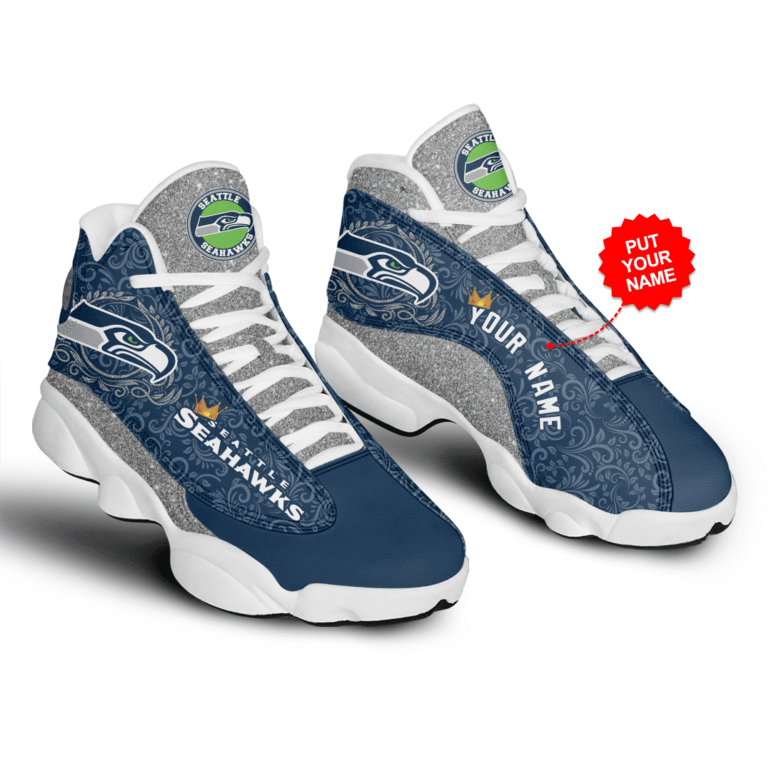 Seattle Seahawks Personalized AJD13 Sneakers 1062