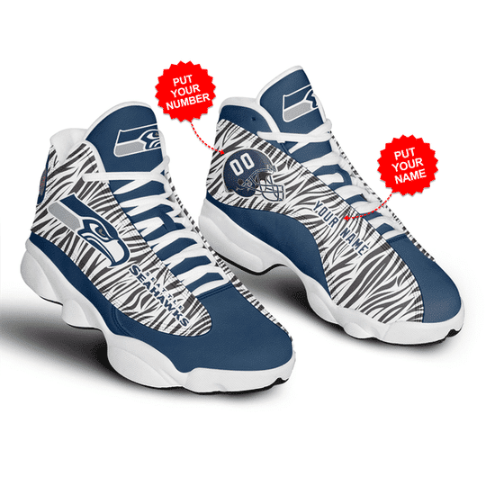 Seattle Seahawks Personalized AJD13 Sneakers 996