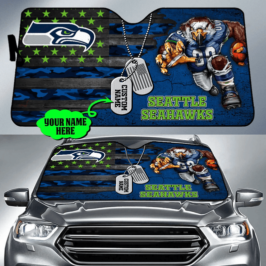 Seattle Seahawks Personalized Auto Sun Shade BG58