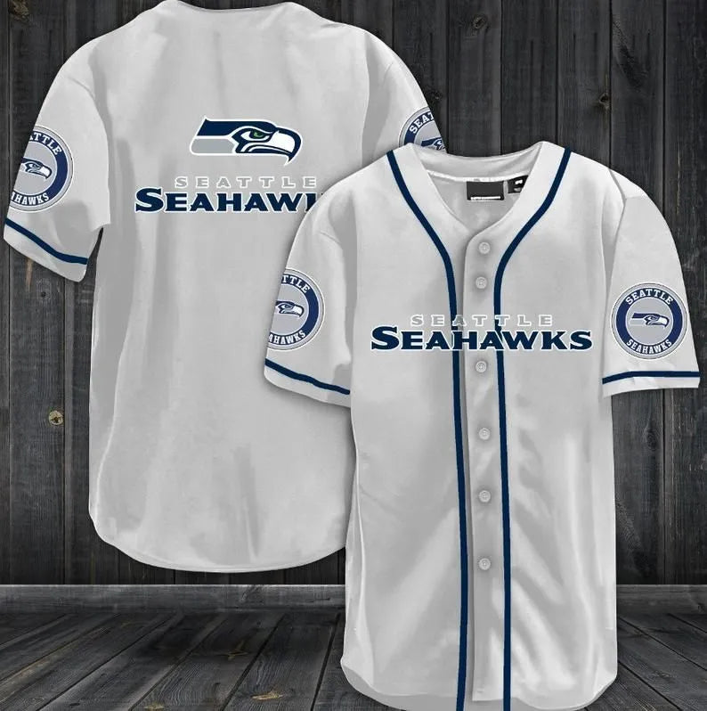 Seattle Seahawks Personalized Baseball Jersey Shirt 74