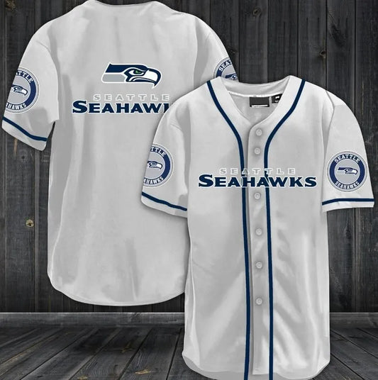 Seattle Seahawks Personalized Baseball Jersey Shirt 74