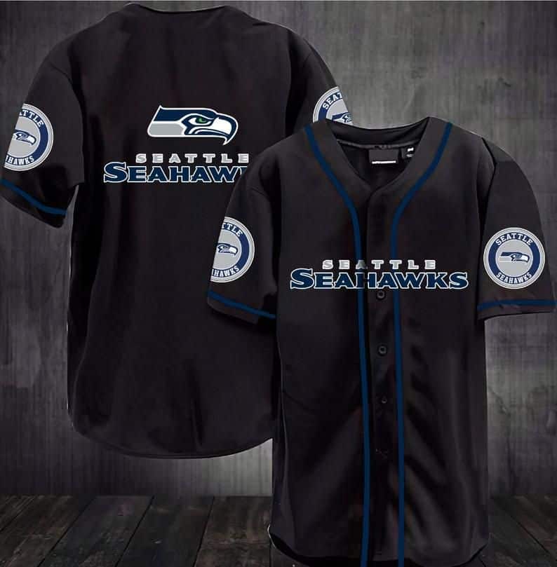 Seattle Seahawks Personalized Baseball Jersey Shirt 74