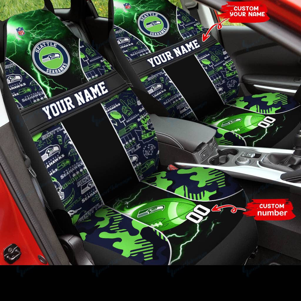 Seattle Seahawks Personalized Car Seat Covers BG97
